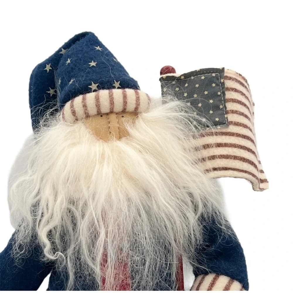 Primitive Americana Patriotic Santa Doll 16